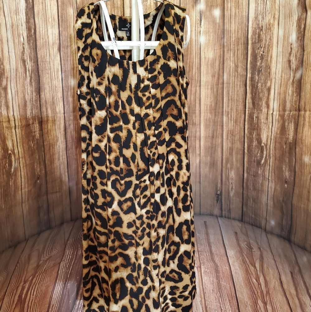 Ronni Nicole Leopard Dress Sz 10